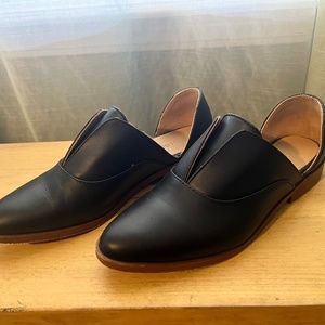 Nisolo Emma D'orsay Black Leather Women's Flat Shoes